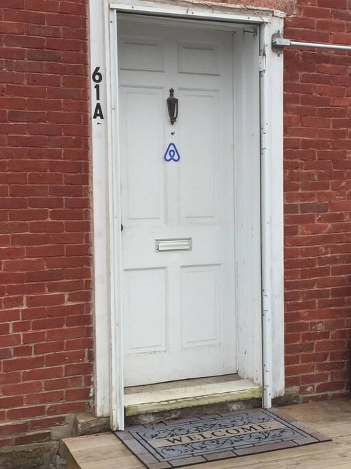 Door to cozy apartment. Come on in!