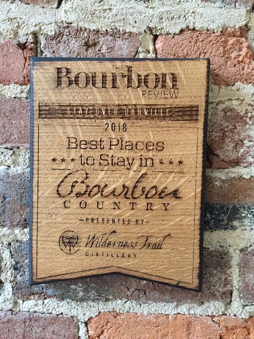 Voted Best Place to Stay in Bourbon Country