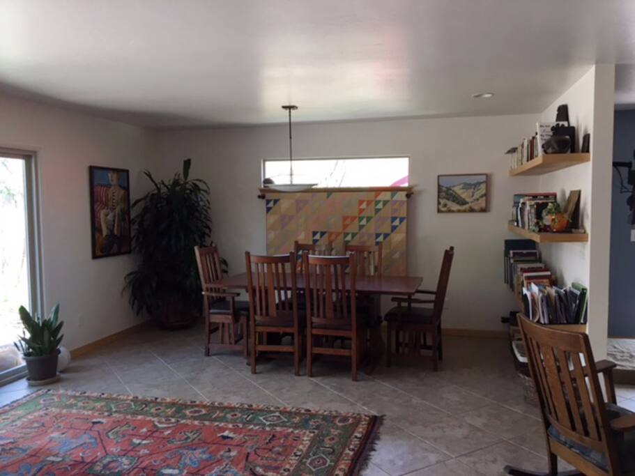 Dinning nook opens to back patio