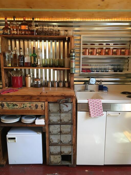 Bar and kitchenette