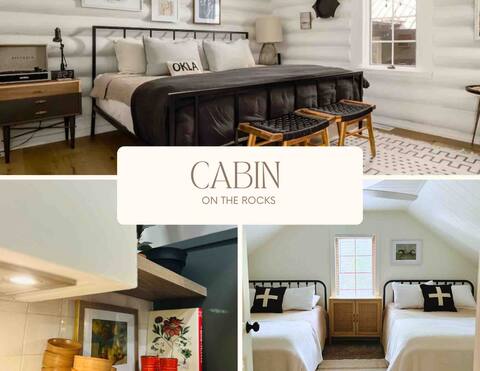 1970s Luxury Log Cabin • Hot Tub + Fire Pits