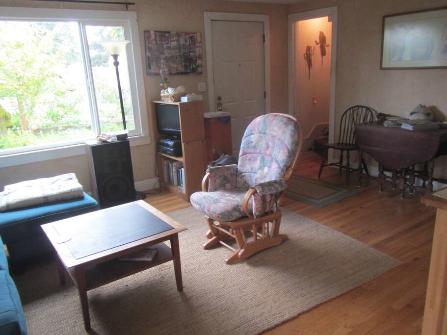 The living room.
