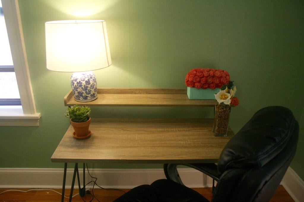 A workspace for those who need it. Easy access to wifi for work!