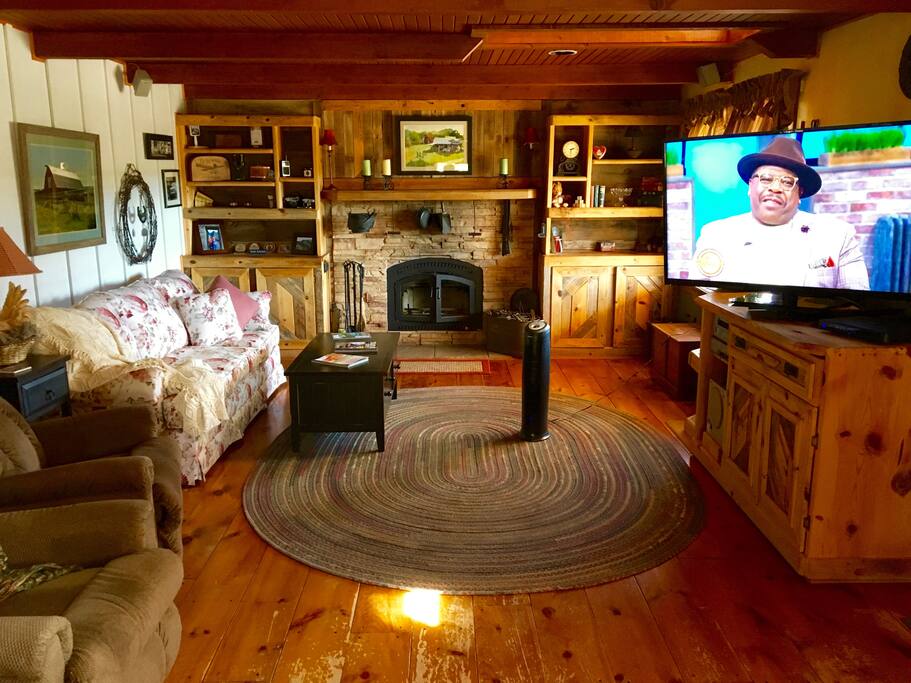 Living Room with Great Warm and Cozy Fireplace