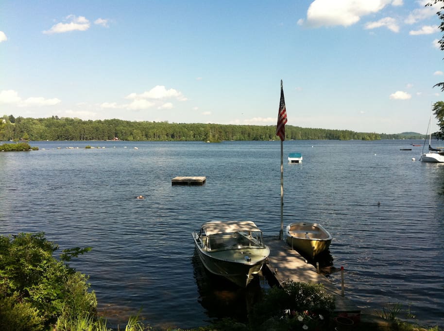 cottage waterfront, with dock and swim float