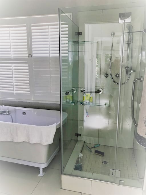 Portion of main bathroom