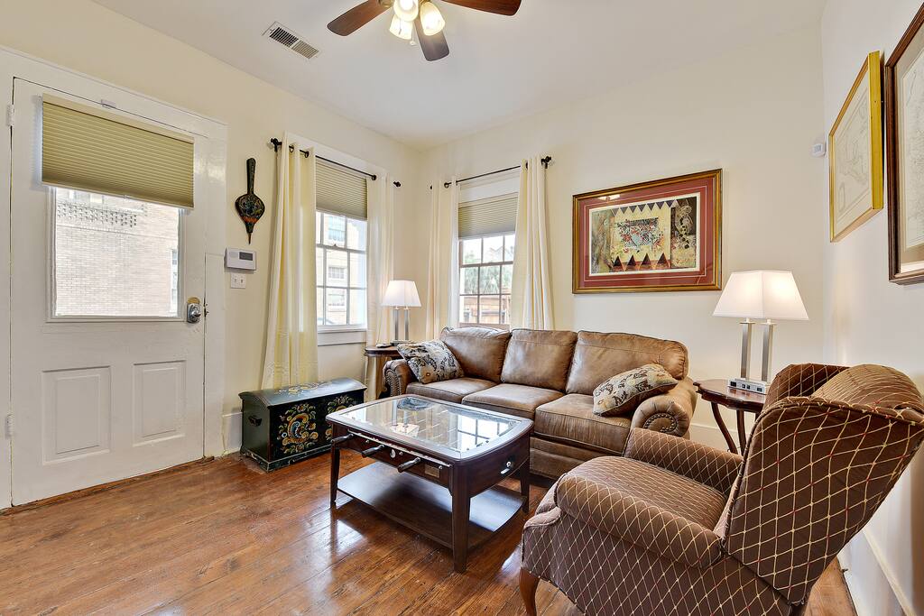 Front door with security system.