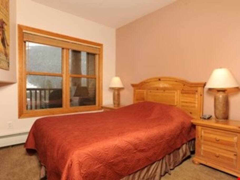 Get a good night's sleep in the master bedroom.