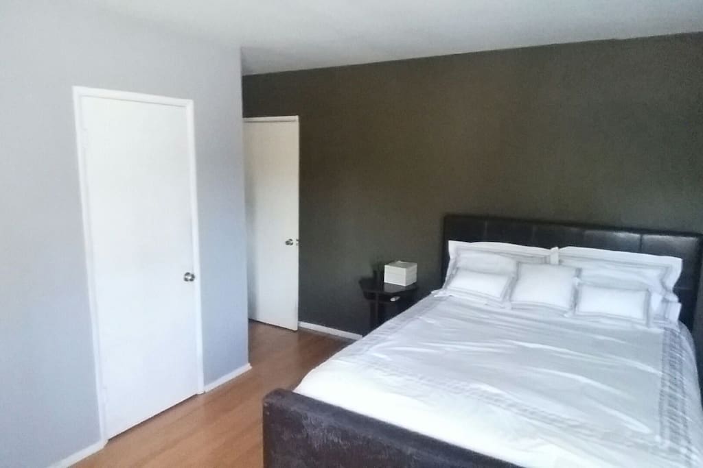 Spacious Bedroom with Queen Size Bed; 1 closet