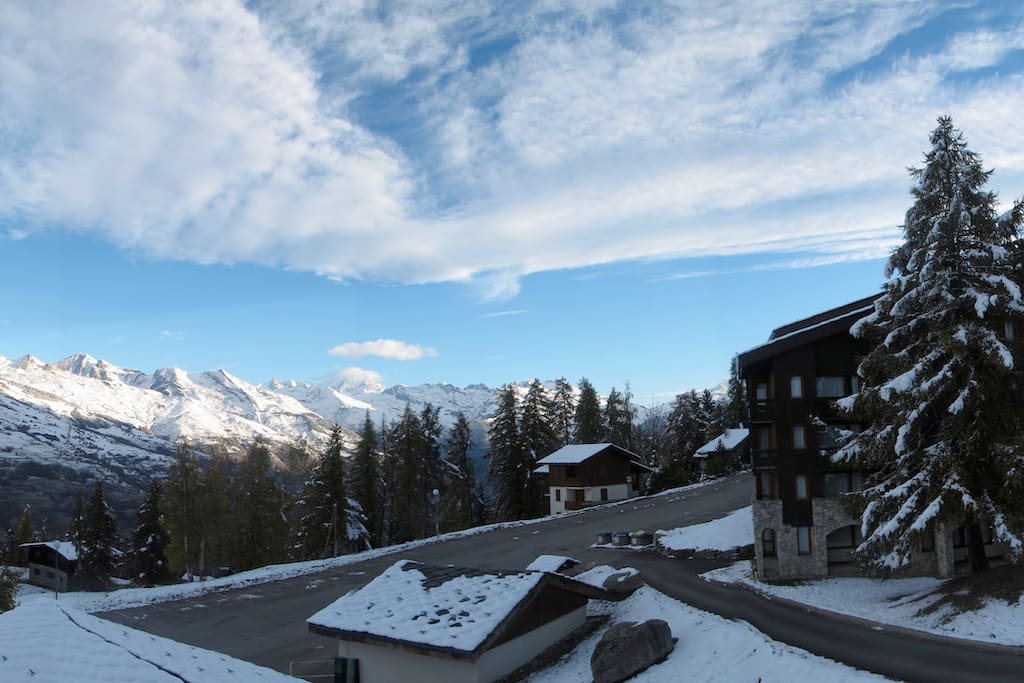Vue depuis le balcon de l'appartement