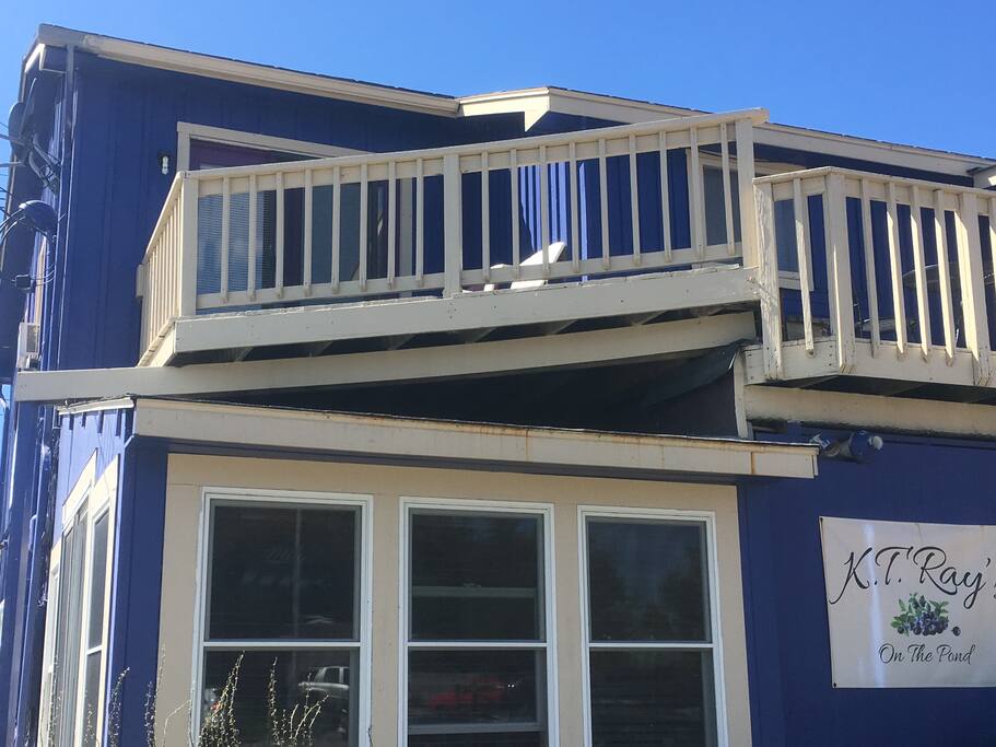 View of deck/front door from outside