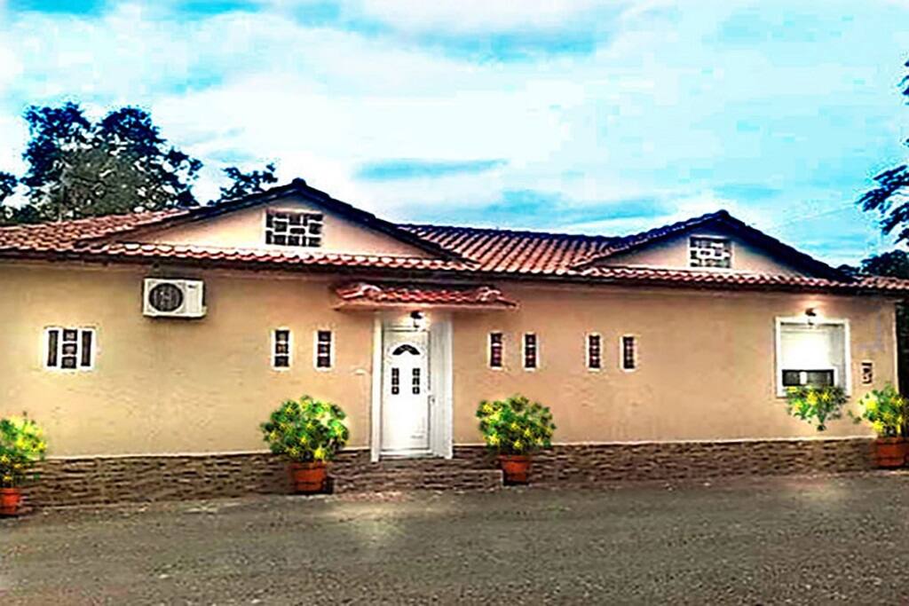 The outer side of the house
