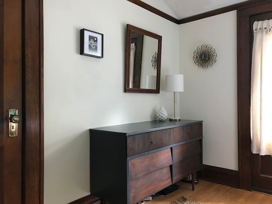 Dress and spacious closet in guest room