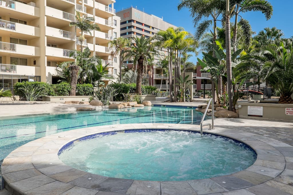 Soothe your body and soul in your large heated spa.