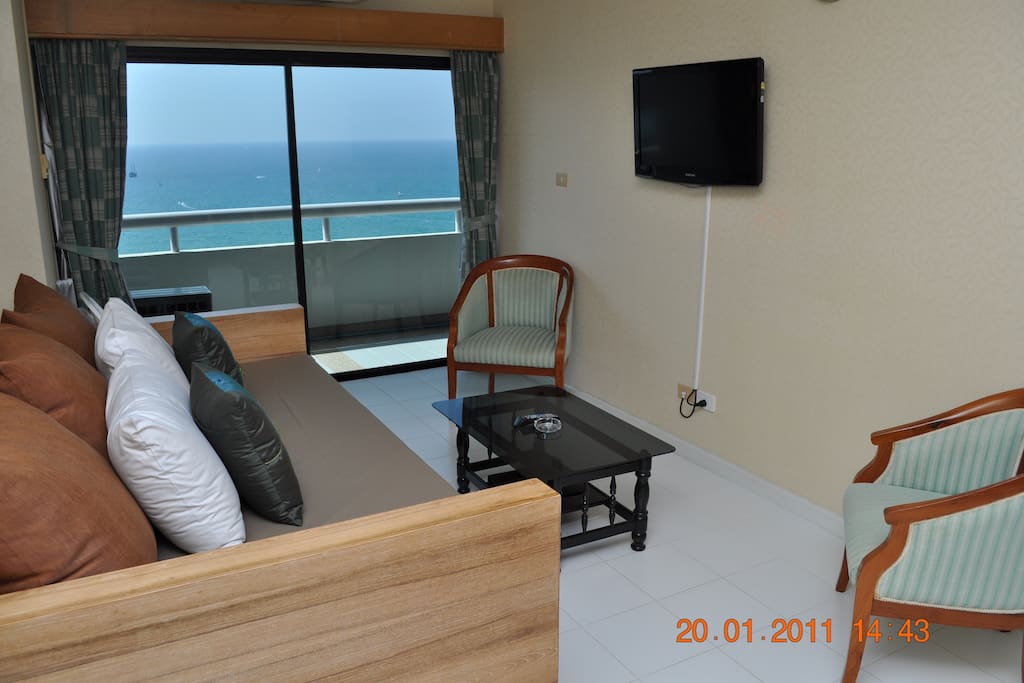 Living room with sofa bed