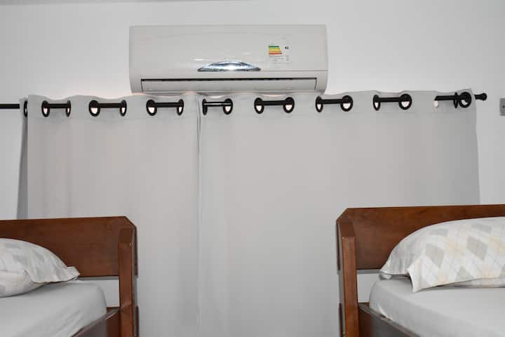 2 habitaciones individuales 