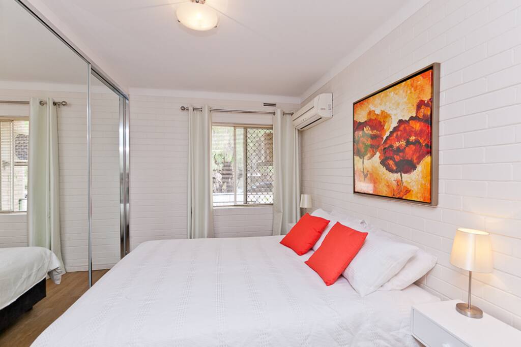 Bedroom with a/c and robes