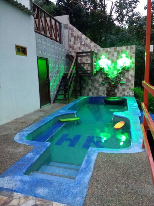 Piscina con calefacción