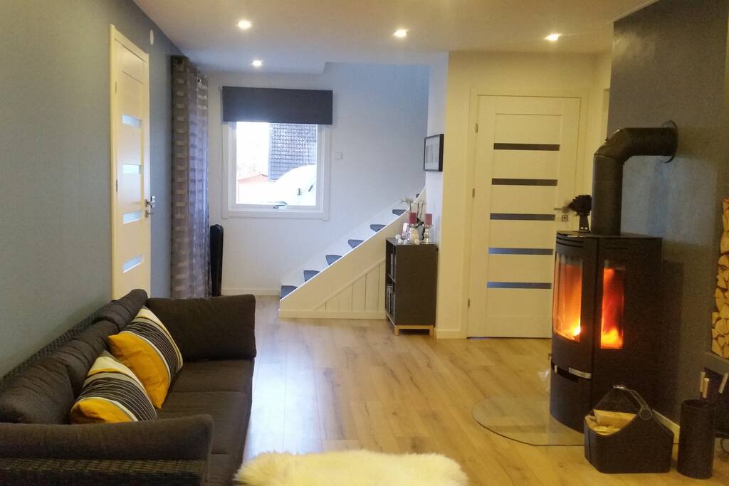 Cozy fireplace