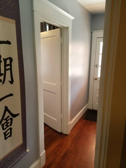 Doorway to room and back deck