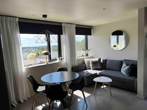 Functional apartment in newly built villa with sea view