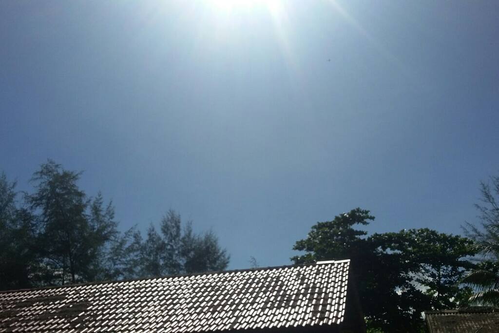 Clear sky as the view