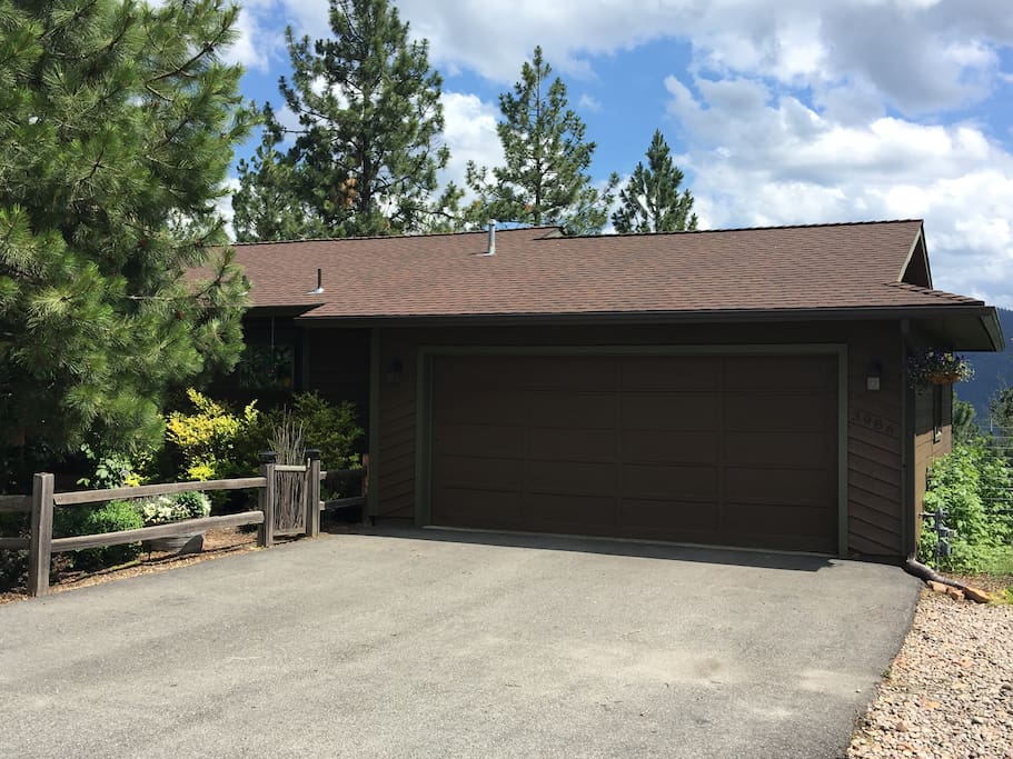 Indoor parking is available in the garage.