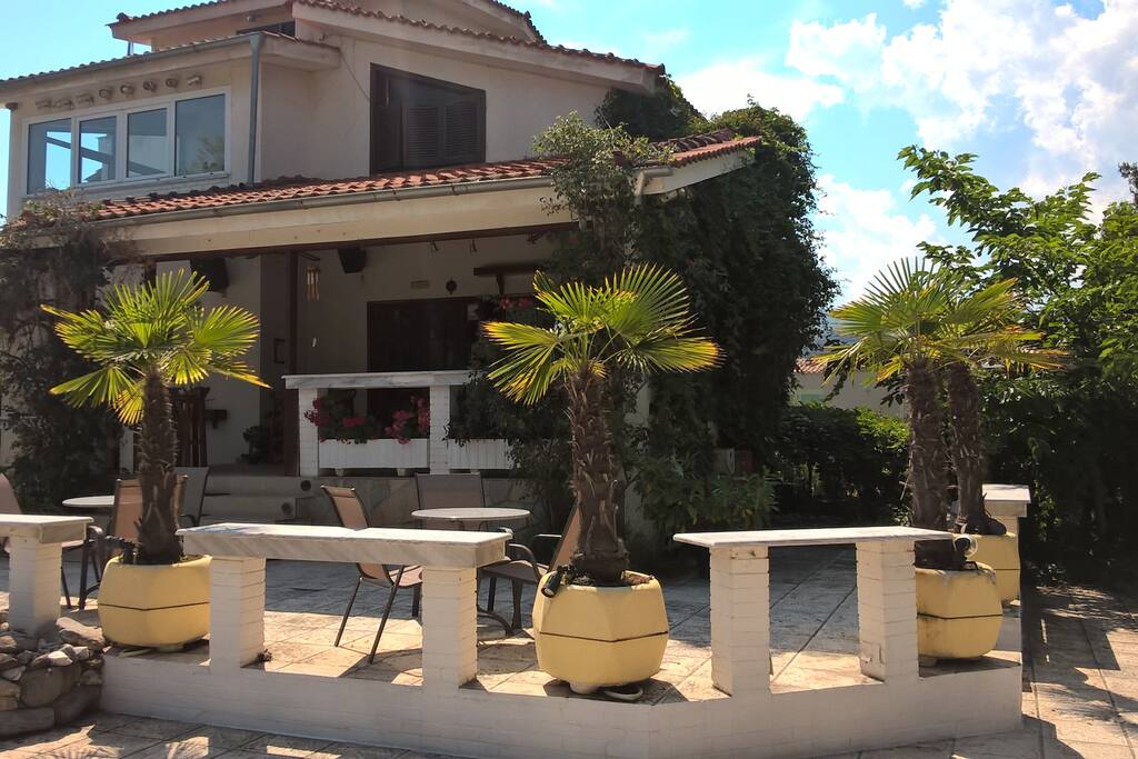 Front of the villa