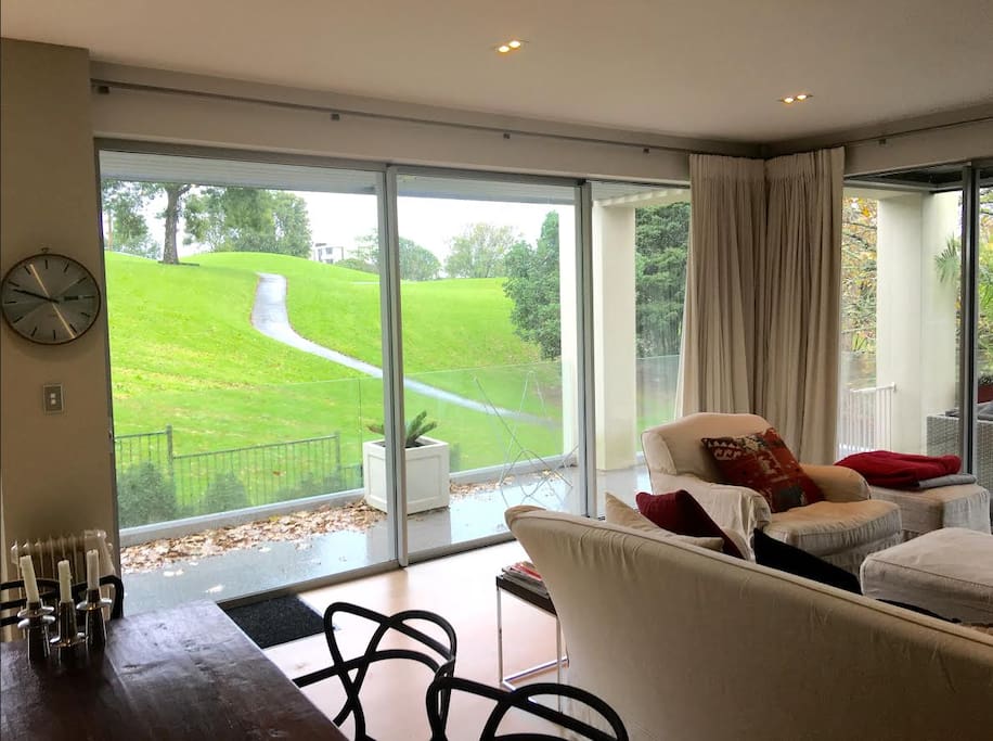 Dining and living, park vista