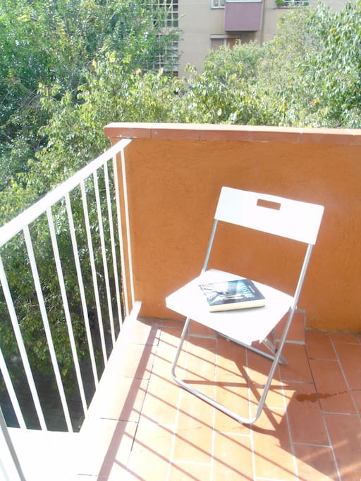 a sunny balcony in the living room