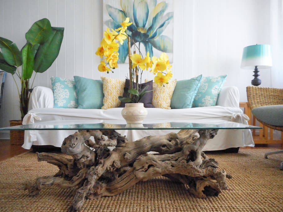 Unique handmade driftwood table