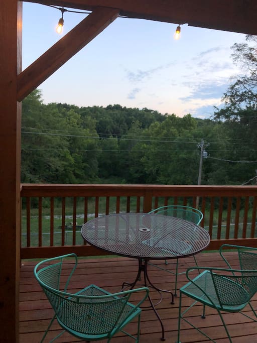 Relax with your coffee on the deck.