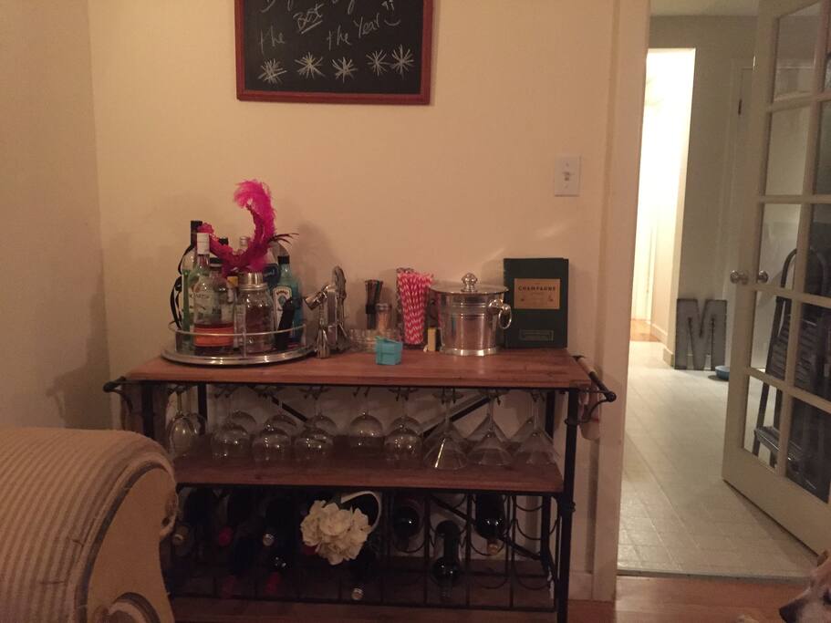Bar in living room