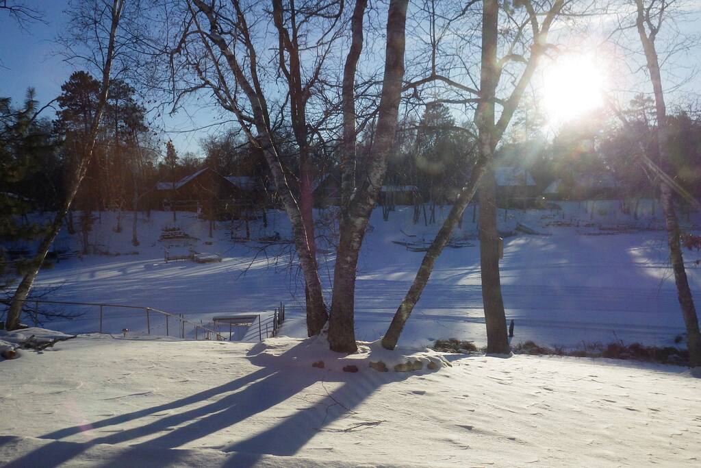 Winter view of dock