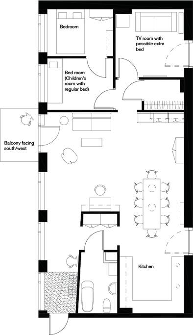 Floor plan of the apartment.
