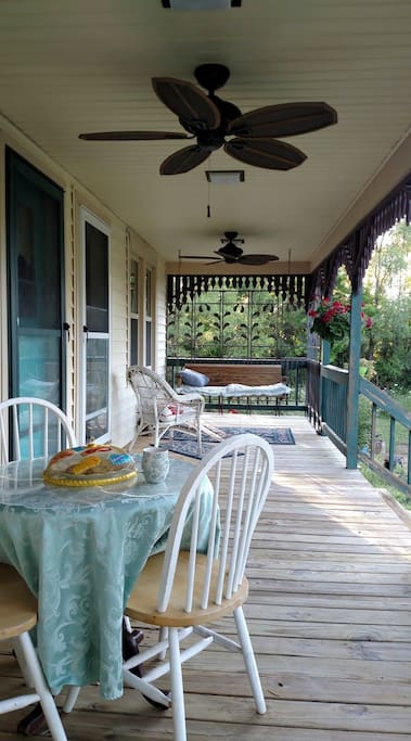 Private porch with swing, dining or just relaxing