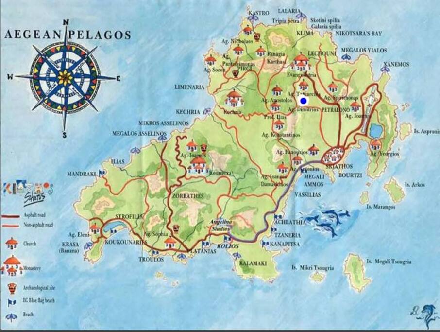 Villa position (Blue spot)