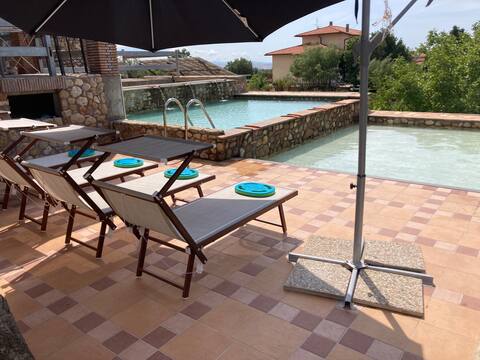 Air-conditioned apartment with pool in Maremma