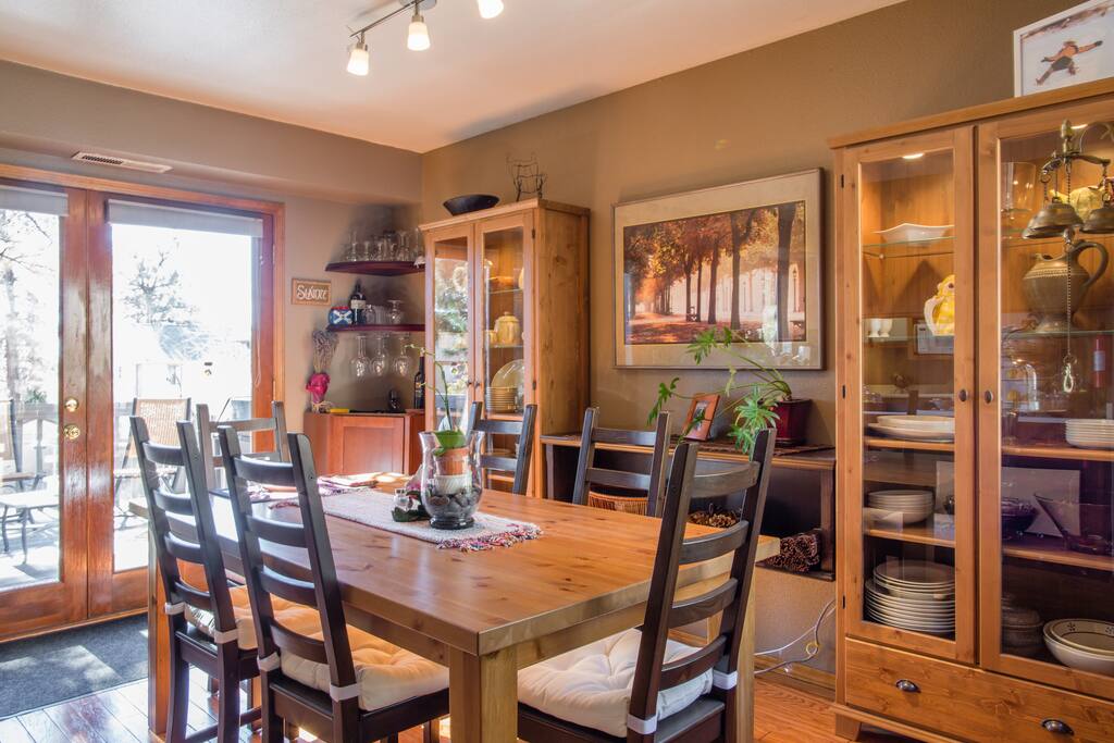 Dining area where we share tales of travel, life and adventures with our amazing guests!