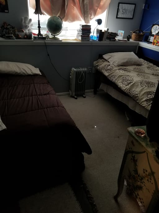 same bedroom with 2 twin beds