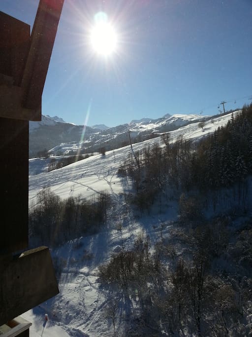 vue de la fenêtre aussi le matin au réveil