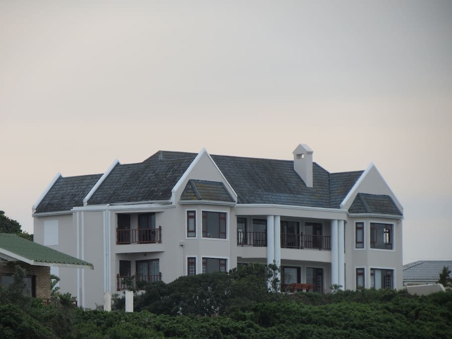 The house looking up from the beach