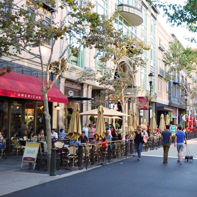 Santana Row (steps away!)