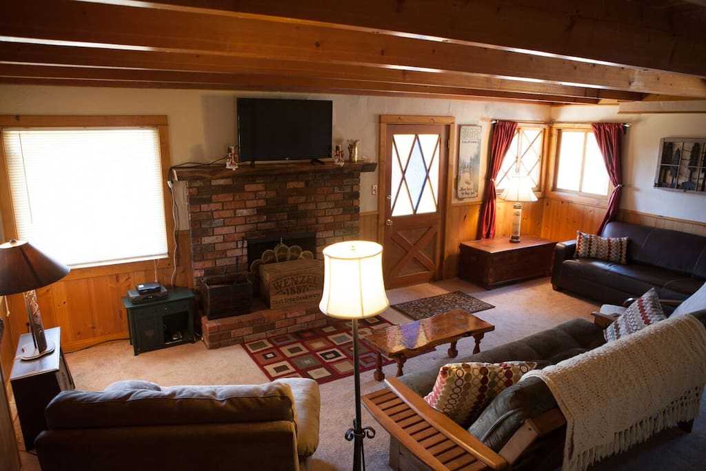 Family room with comfy full size futon and separate bathroom...great for the kids.