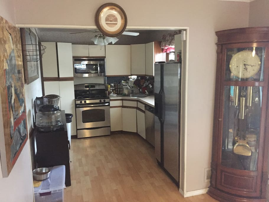 Kitchen area open for coffee and use of kitchen