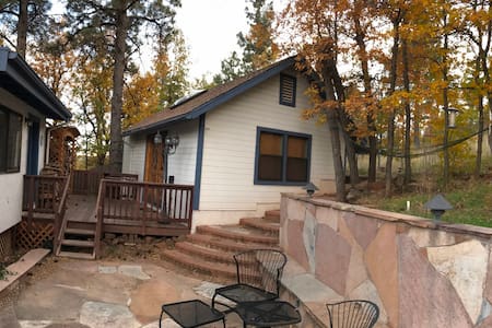 Guest house in oak trees