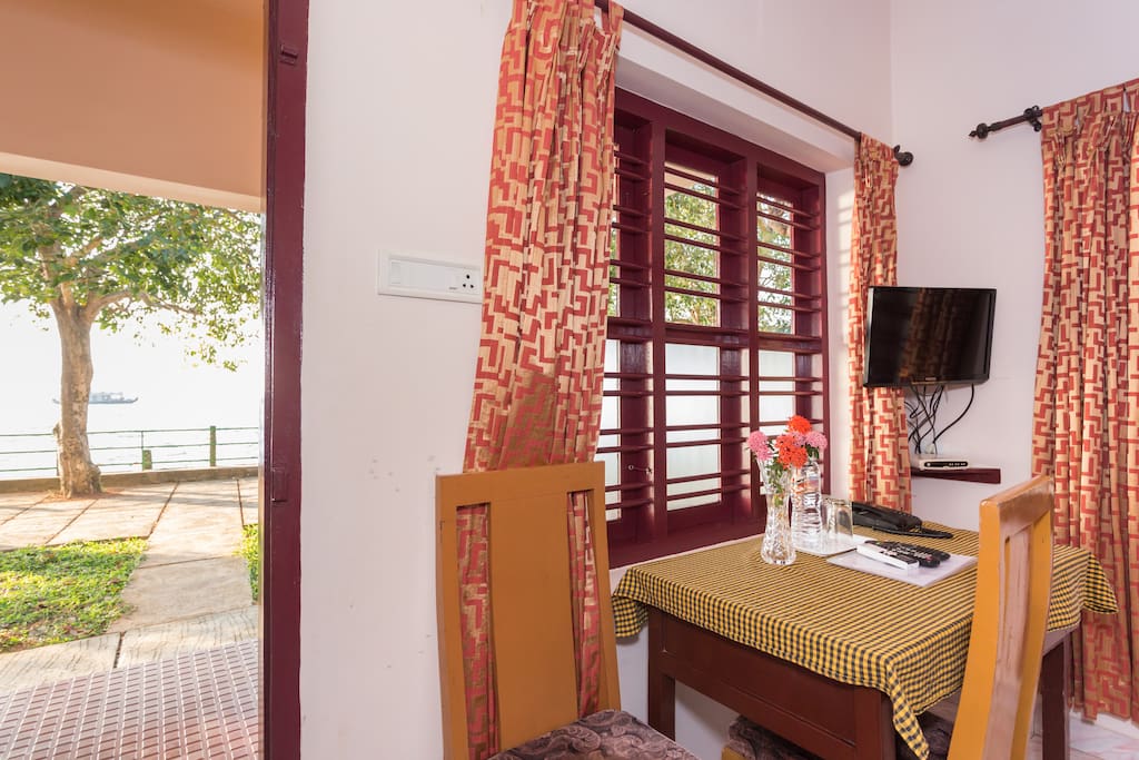 View of the beautiful Lake Vembanad from your bedroom itself.