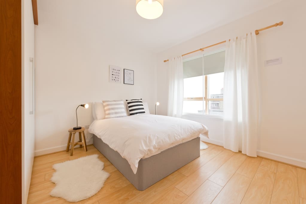 Bedroom 2 B including Egyptian cotton bed sheets and goose down feather duvets.