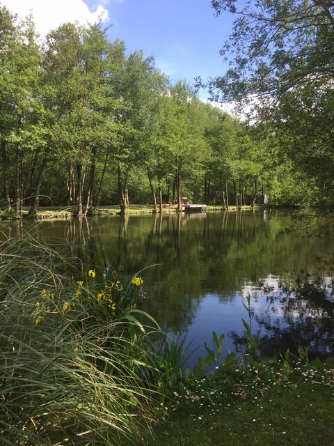 cottage with fishing pond in Baie de Somme