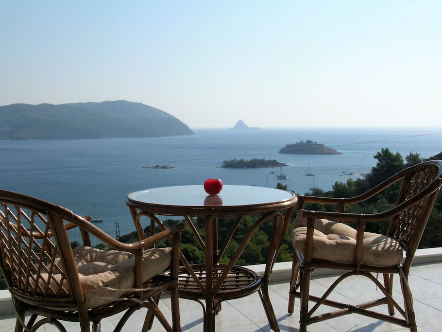 Enjoy your private balcony and the unhindered views of the Aegean sea